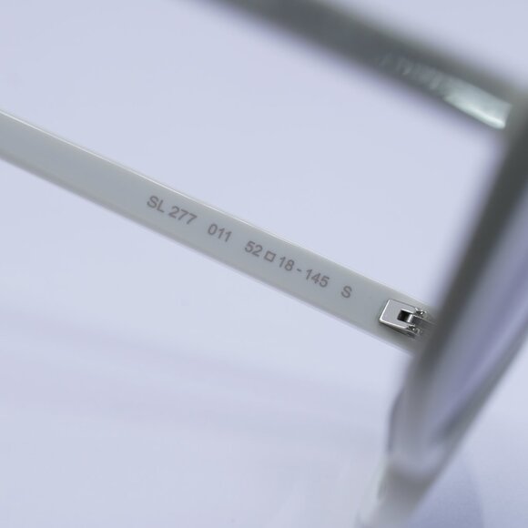 ?️ New Saint Laurent SL277 011 Sunglasses - White Frame, Grey Lenses main image 10